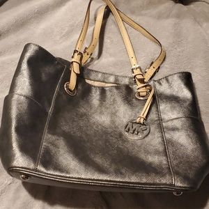 Michael kors bag, silver metallic